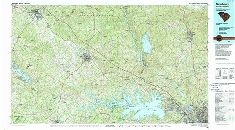 Newberry Topographical Map 1100000 South Carolina Usa