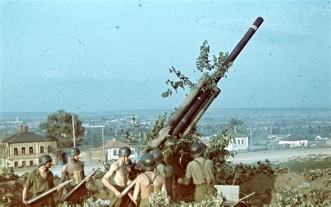 Bofors 8 Cm 29m Anti Aircraft Gun At Stary Oskol In Belgorod In 1942