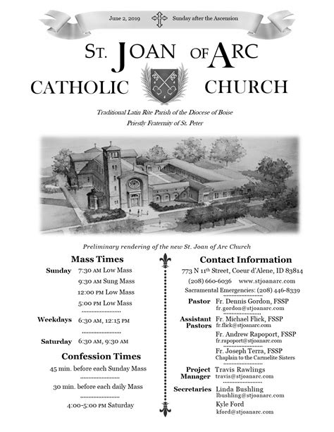 Bulletin 06 2 2019 1 St Joan Of Arc Catholic Church