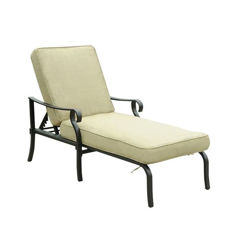 Shop Allen Roth Belthorne Patio Chaise Lounge Chair At