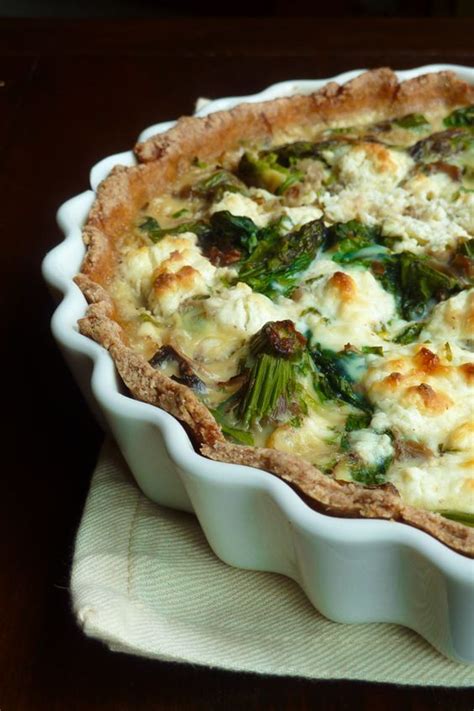 Asparagus And Goat Cheese Quiche With Caramelized Onions Brunch Quiche