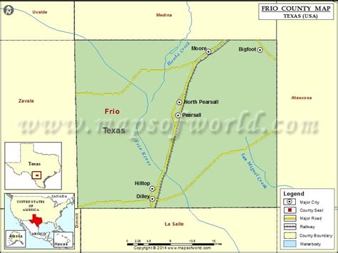 Frio County Map Map Of Frio County Texas