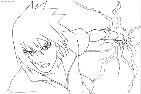 Coloriage Manga Naruto Sasuke 292 Dessin