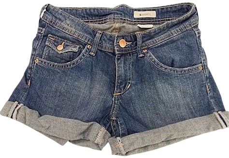 Handm Blue H And Jeans Stretch Denim Cuffed Daisy Dukes Shorts Size 4 S