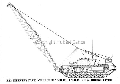 Drawing A22 Infantry Tank Churchill Mkiii Avre Sbg Bridgelayer