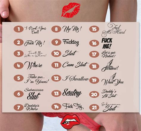 X Adult Temporary Tattoos Tramp Stamps Fetish Sexy Tattoo Etsy
