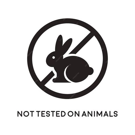 Premium Vector Not Tested On Animals Icon Vector Illustration