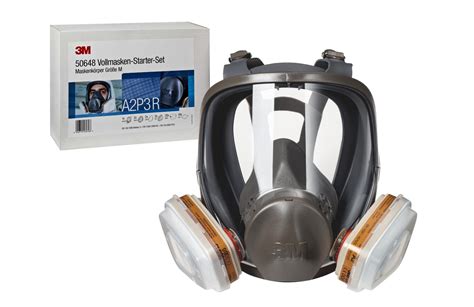 3m Full Face Mask With Filters In Starter Set 6000 Series A2p3r