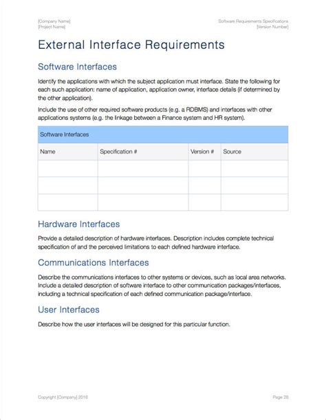 Software Requirements Specification Template Apple Iwork