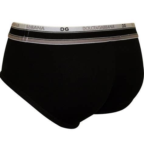 Dolce And Gabbana Striped Waist Dg Logo Ribbed Brando Brief Black Fruugo Us