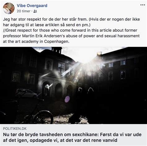 Politiken Kaster Lys Over Sexchikanesag PÅ Det Kgl Danske Kunstakademi