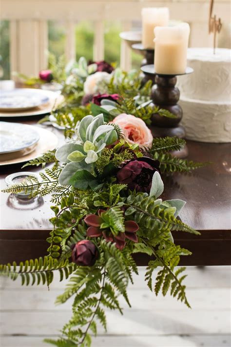Great choice to complete your wedding diy projects. Burgundy and Blush Boho Floral Wedding Garland Arch Flower ...