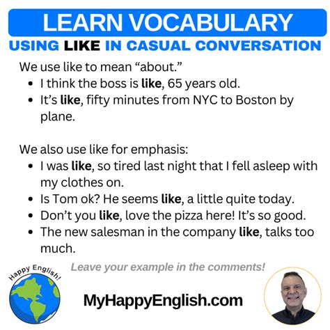 Learn English Vocabulary Casual Like Happy English Free English