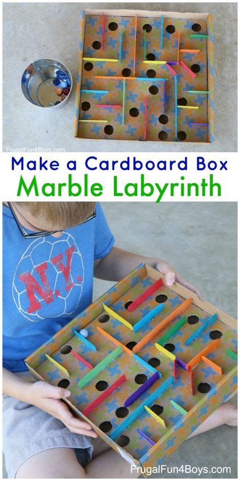 Build A Cardboard Box Marble Labyrinth Game Cardboard Crafts