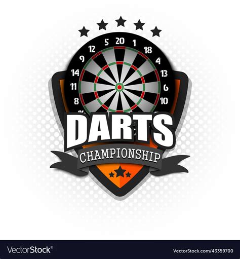 Darts Logo Template Design Royalty Free Vector Image
