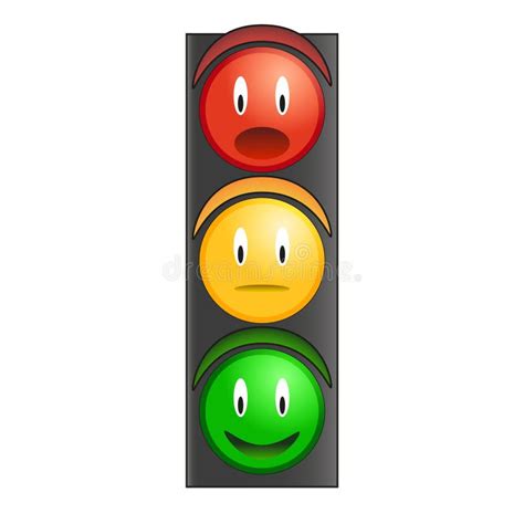 Traffic Light Smiley Vector Stock Vector Illustration Of Move Wait