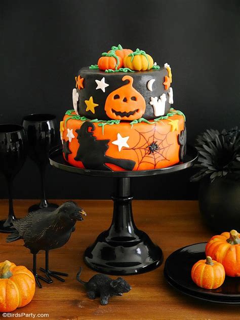 A Super Easy Two Tier Halloween Cake Party Ideas Party Printables Blog