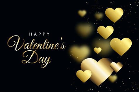 Gold Hearts Valentines Day Greeting Pictures Photos And Images For