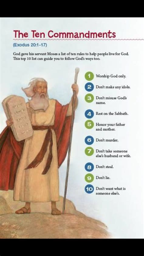 Teaching Children The Ten Commandments Kids Faith Christian Studies