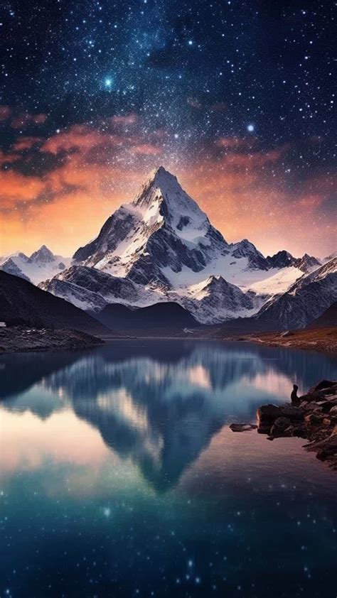 Alps Mountains Starry Sky Wallpaper Download Moonaz