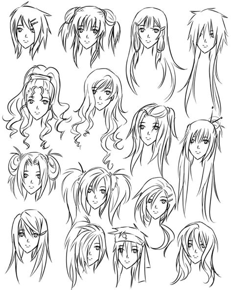 Drawing Girl Hair Styles How To Draw Hairstyles For Girls Drawing