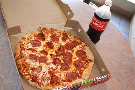Coca Cola Delicious Food Pepperoni Pizza Image 740240 On