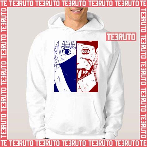 Blue And Red Obito And Kakashi Naruto Shippuden Unisex Hoodie Teeruto