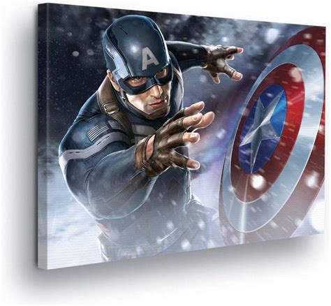 Marvel Captain America Canvas Print 80cm X 60cm