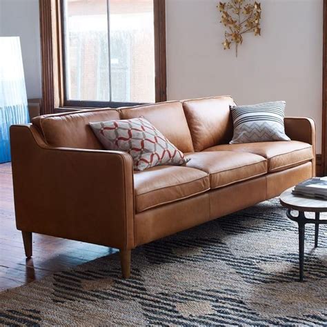 20 The Best Camel Colored Leather Sofas