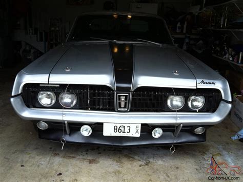 1967 Mercury Cougar Silver With Black Stripe