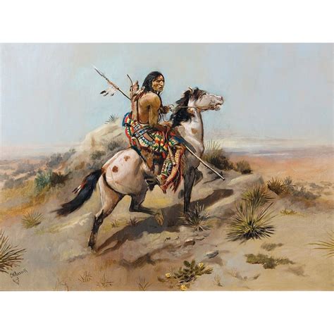 Russell Charles M Indian Scout On Horseback