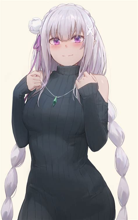 Download 2308x3658 Moe Anime Girl Blushes Sweater Portrait Shy