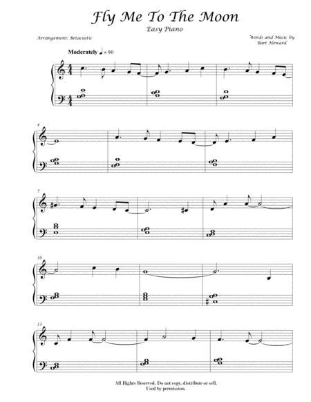 Fly Me To The Moon Easy Free Music Sheet