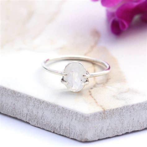 Oriana Sterling Silver Bohemian Moonstone Ring By Amelia May