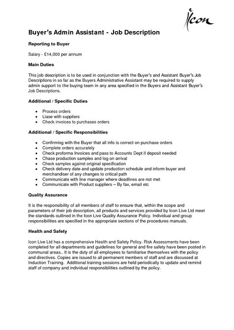 The administrative assistant job description involves following the directions of superiors in preparing documents and records. Administrative Assistant Job Description Office Sample ...