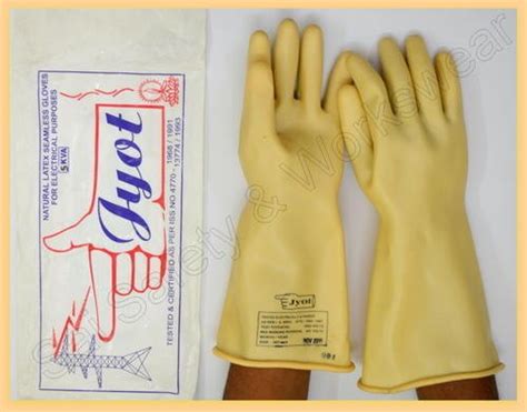 Plain Latex Electrical Hand Gloves To KV For Industry Material Handling Assembly At Rs