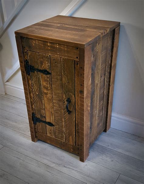 Rustic Bedside Table Reclaimed Wood Solid Wood Bedside Etsy