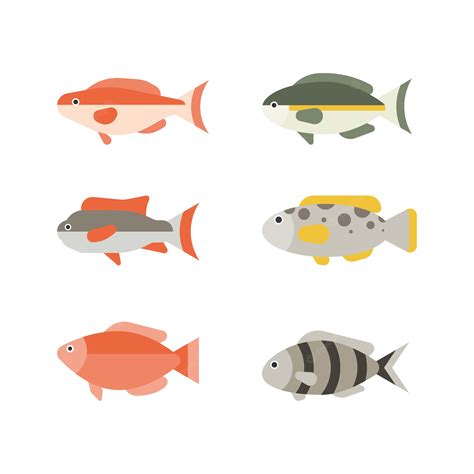 Premium Vector Set Of River Fish Fish Isolated On White Background