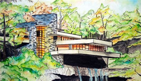 The Fallingwater By Frank Lloyd Wright An Art Work Replica Of His Work