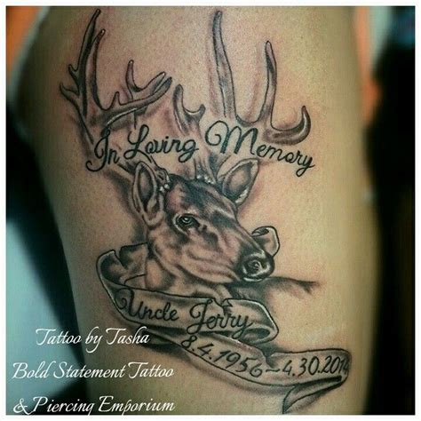 Deer Hunting Memorial Tattoo Antler Tattoos Tattoos Memorial Tattoo