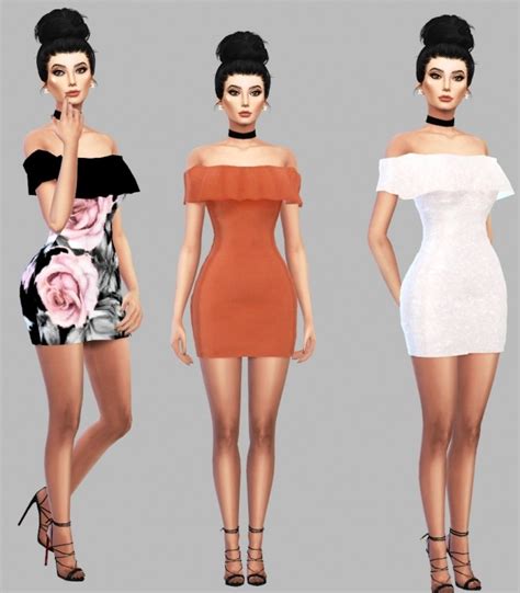 Ruffle Dress At Simply Simming The Sims Sims 4 Sims E Sims 4 Dresses