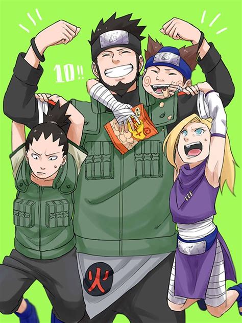 Shikamaru Ino Choji And Azuma Team10 Naruto Uzumaki Shippuden Naruto