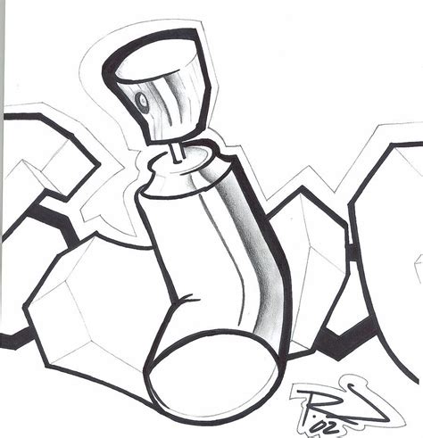 ️graffiti Spray Can Coloring Pages Free Download