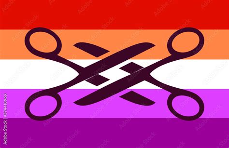 Ilustracao Bandeira Lesbica Lesbian Flag Scissoring Tesourinha Lesbica Sexo Lesbico