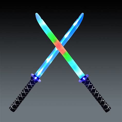 Gold Toy 2 Deluxe Ninja Led Light Up Swords With Motion Activated