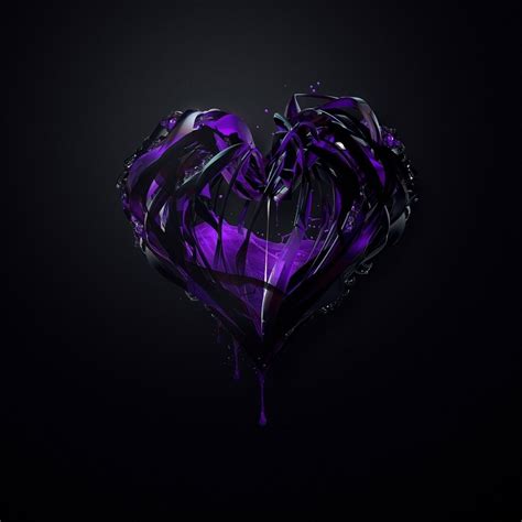 Abstract Purple Heart Forum Avatar Profile Photo Id