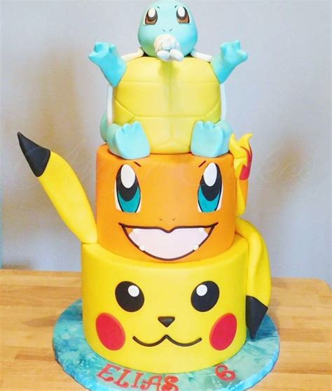 Pokemon Pikachu Charmander Squirtle Cake Pokemon Birt