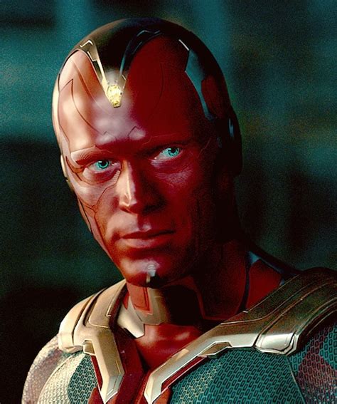 And he's green, the bad guy in the end credits quite clearly had a a purple coloured skin. Vision | via Facebook uploaded by Nygma on We Heart It