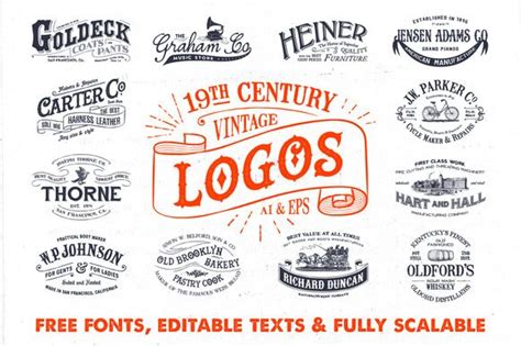 19th Century Vintage Logos Vintage Logo Retro Logo Design Vintage