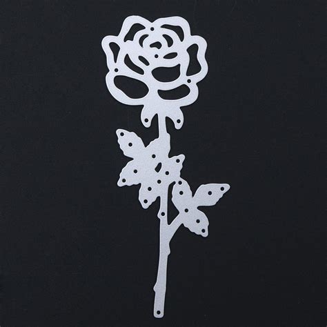 Laser cut vector card temlate with rose heart ornament. 2019 Rose Flower Metal Cutting Dies Stencil Album DIY Scrapbooking Craft Dies Paper Decorative ...